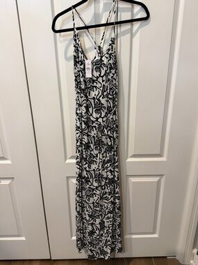 NEW LOFT Black and White Maxi Dress